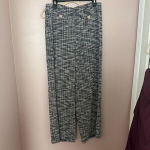 H&M Black and White Wide Leg Pants